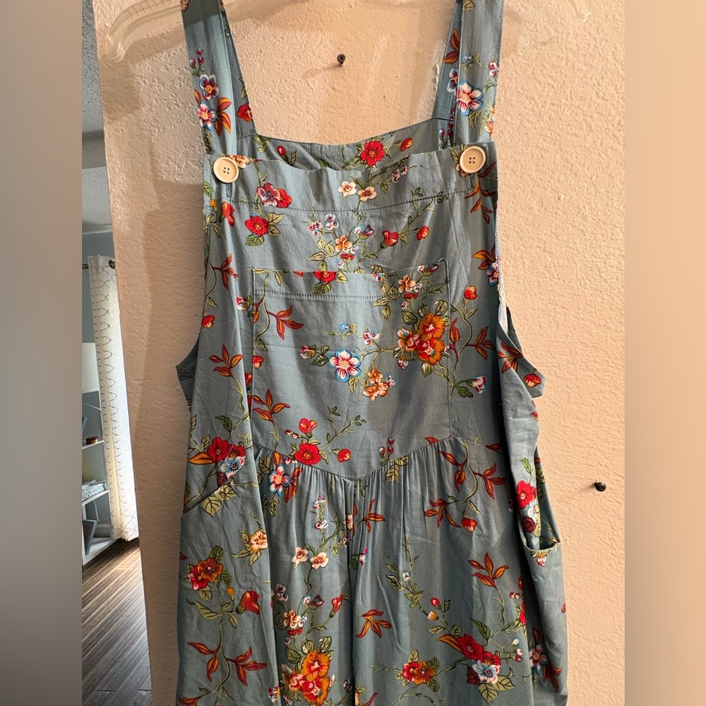 Floral Blue Jumpsuit